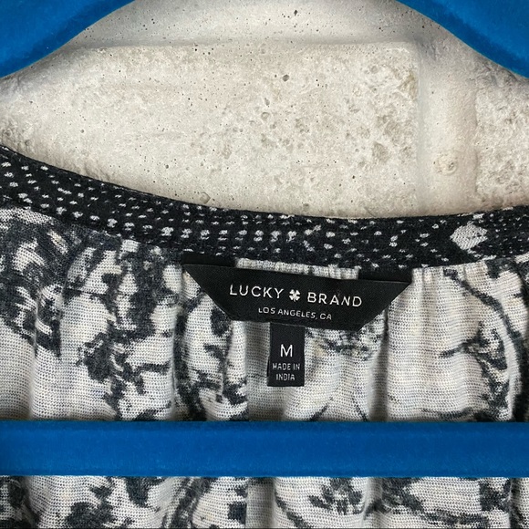 Lucky Brand Womes Tassel Tie Top Medium Peasant - Picture 4 of 12